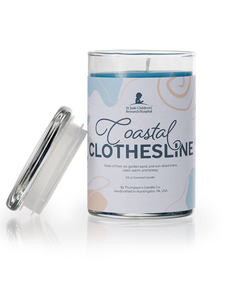 Primary image Coastal Clothesline Scented 24oz. Candle with Glass Lid